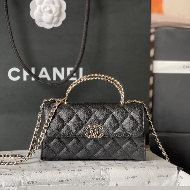 Ch*el top handle bags